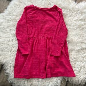 Girls Small Casual Pink Long Sleeve Dress
